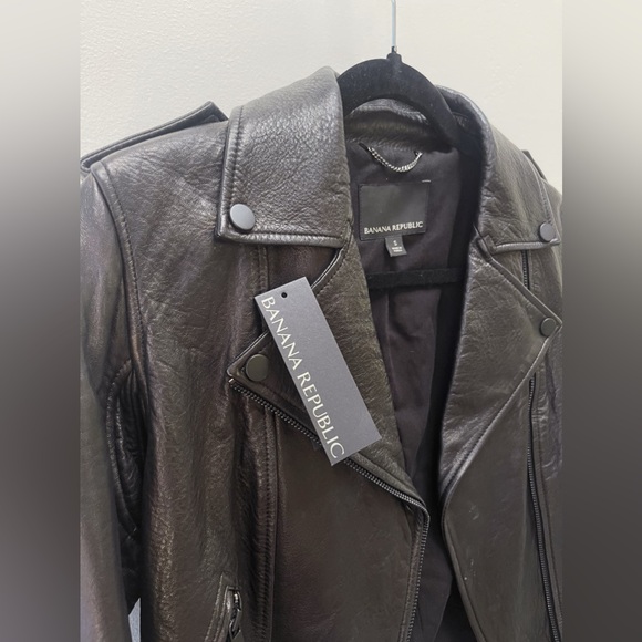 Banana Republic leather jacket, worn once! - Picture 6 of 11